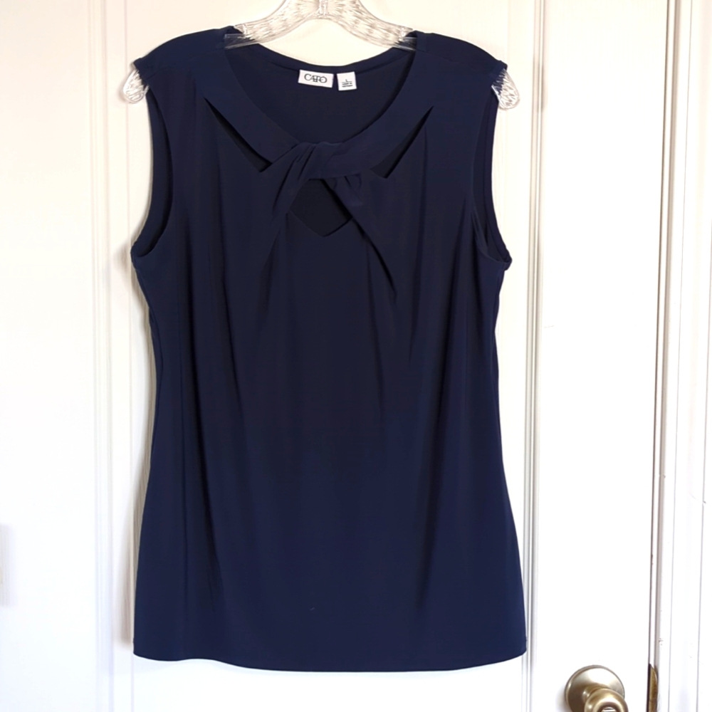 CATO Navy Dressy Tank Top NWOT Large